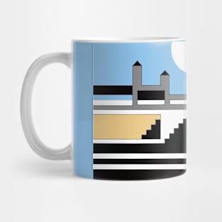 Simple Castle with White Sun Mug